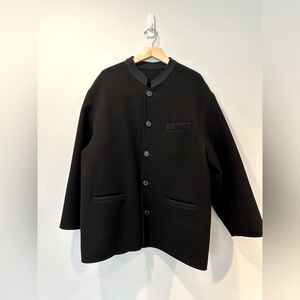 Alberto Biani Women's Wool Coat with a mock neck